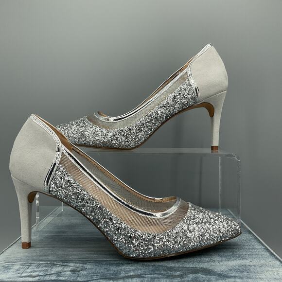 NEW Journee Collection Kalani Women’s High Heels Silver Size 7 - Picture 1 of 10